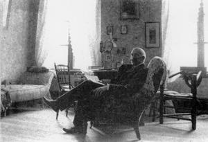 Ernst Mauthner in his living-room